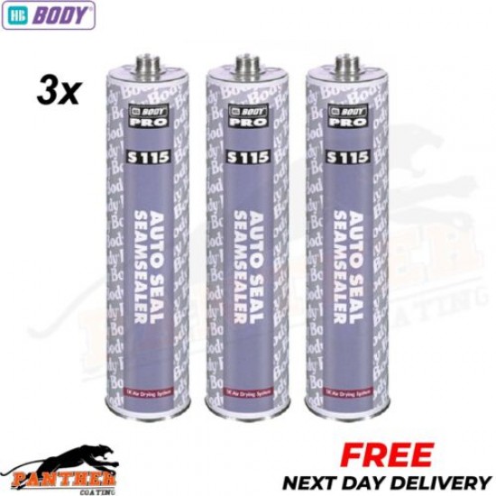 3x HB Body S115 Seam Sealer Cartridge K Car Body Sealer 300ML Air Drying System