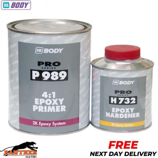 HB Body 989 Vehicle 4:1 Epoxy Primer/Surfacer 1L - With Activator 989/732 250ml