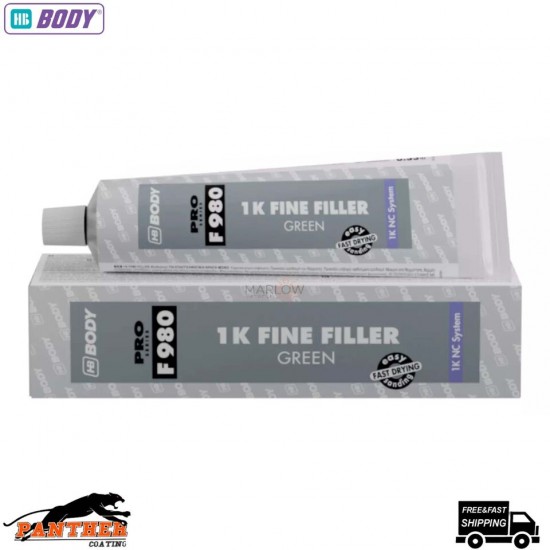 HB BODY F980 1K N.C FINE FILLER / STOPPER GREEN 150G - FOR PINHOLES / CHIPS