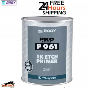 HB BODY PRO SERIES P961 1K ETCH PRIMER GREY 4LTR - 1K PVB FAST DRYING SYSTEM