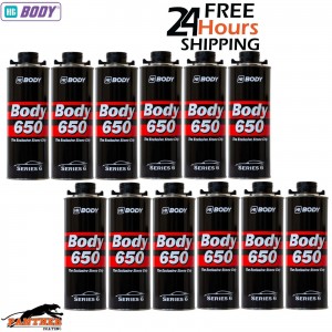 12x HB BODY 650 STONE CHIP BLACK 1KG SCREW TOP CAN SERIES 6