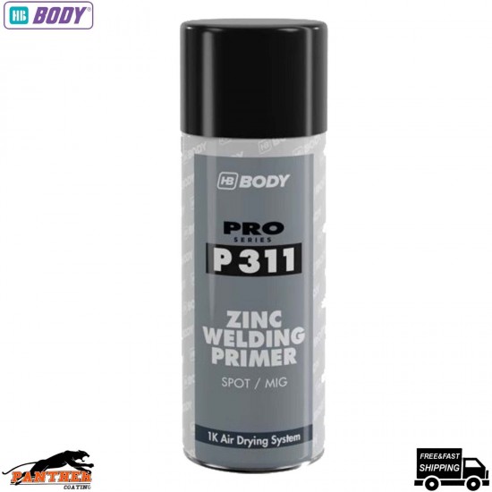 1 X HB BODY P311 ZINC WELD THROUGH PRIMER AEROSOL 400ML - BLACK