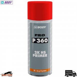 HB Body P360 Red High Build Primer Aerosol 400ml – Fast-Drying Car Filler Spray