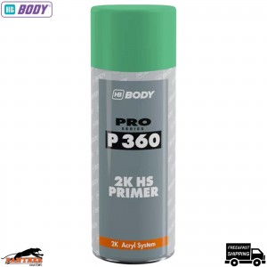 HB Body P360 Green High Build Primer Aerosol 400ml – Fast-Drying Car Spray