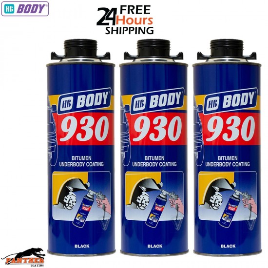 3X HB Body 930 Black Bitumen Underbody 1L – Professional Underseal
