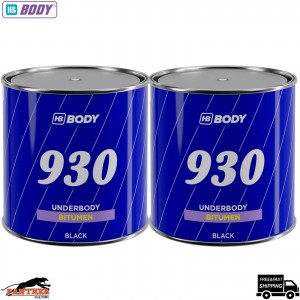 2x HB Body 930 Underbody Black Bitumen 1Kg – Professional Car Coating