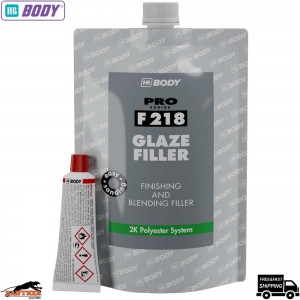 HB Body F218 2K Polyester Self‑Levelling Finishing Glaze Putty Filler 500 ml
