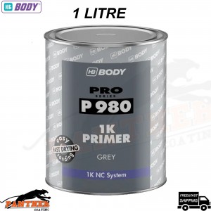 HB Body PRO SERIES P 980 1K Primer GREY 1 LTR NC System Fast Drying Easy Sanding