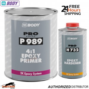 HB Body P989 Epoxy 2K Primer 5L - Grey With H732 Hardener - Kit
