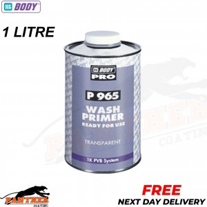 HB BODY PRO P 965 1K WASH PRIMER 1LTR TRANSPARANT ETCH FOR ALU, GALV, STAINLESS