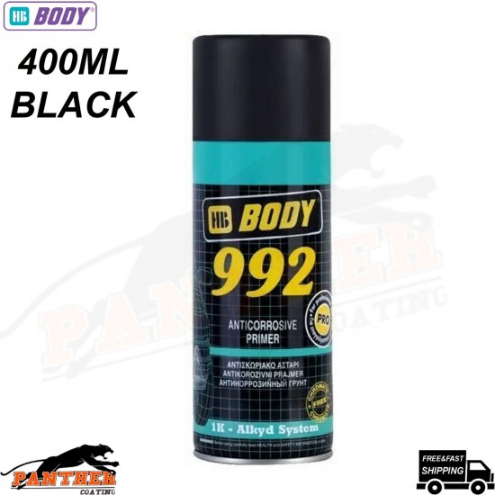 HB BODY 992 Anti corrosive, Anti rust primer - Black - (400ml)