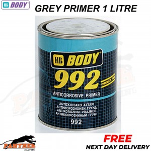 HB BODY 992 Anti corrosive, Anti rust primer 1KG GREY - NEXT DAY FREE DELIVERY