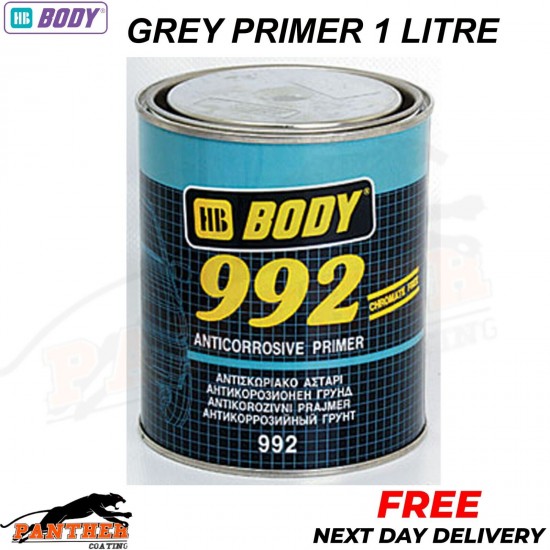 HB BODY 992 Anti corrosive, Anti rust primer 1KG GREY - NEXT DAY FREE DELIVERY