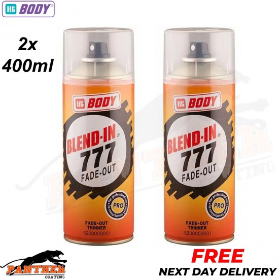 2X HB Body Blend In 777 Fade Out Thinner Aerosol BLENDS LACQUER EDGES 400ml
