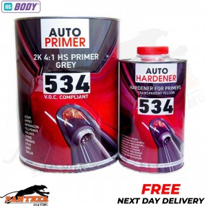 HB Body 534 High Build 2K Grey Primer 5 Litre Kit Compliant 4L & 1L Hardener