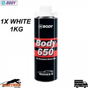 1X HB BODY 650 STON CHIP WHITE 1 KG screw top can SERIES 6