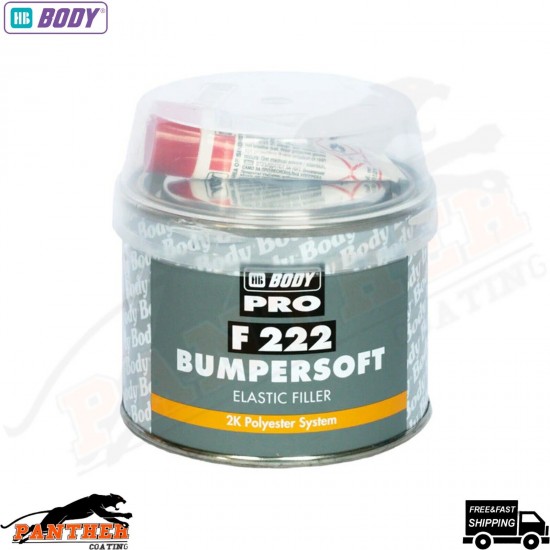 HB Body F222 Bumpersoft 2K ELASTIC FILLER 250G + WITH 8G HARDNER