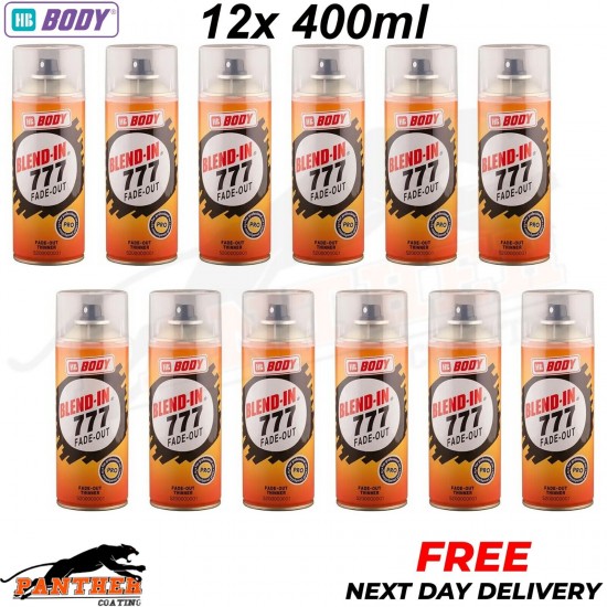 12X HB Body Blend In 777 Fade Out Thinner Aerosol BLENDS LACQUER EDGES 400ml