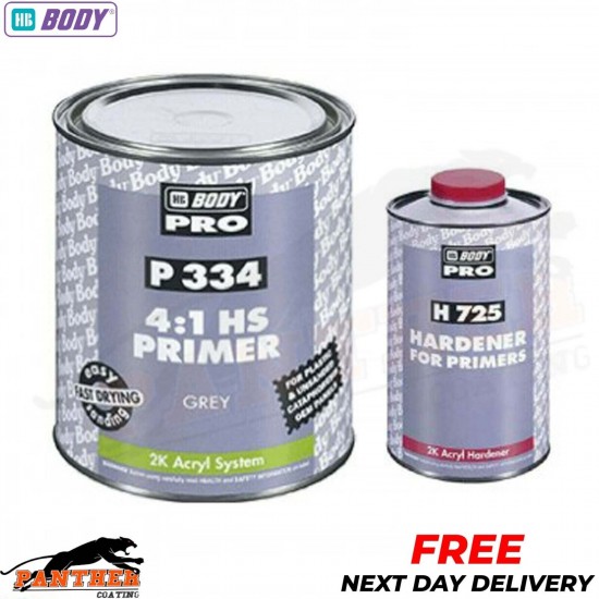 HB Body Pro P 334 HS Primer Filler 4:1 2k VOC Compliant with H725 5LT KIT