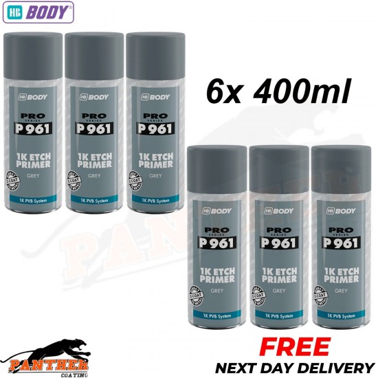 6X HB BODY P961 1K ETCH PRIMER AEROSOL 400ML -GREY