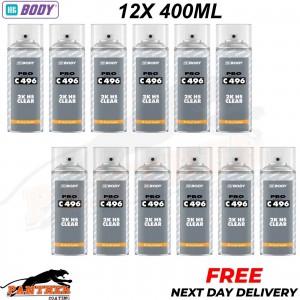 12x HB Body 496 2K HS CLEARCOAT Professional Clear Coat Lacquer aerosol 400ml