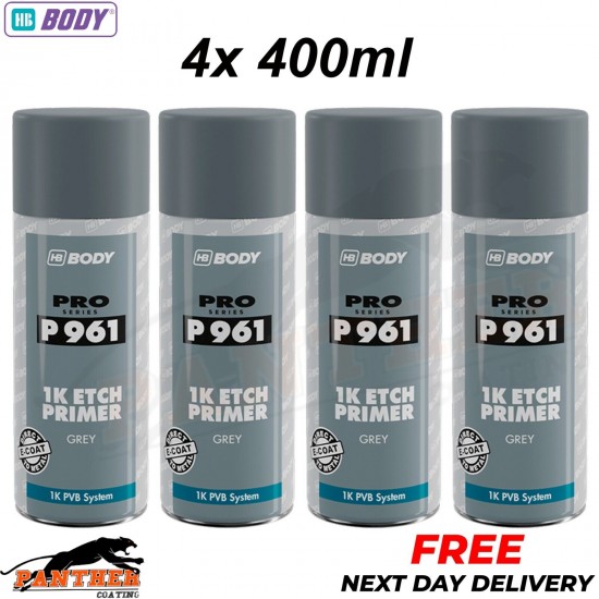 4X HB BODY P961 1K ETCH PRIMER AEROSOL 400ML - GREY
