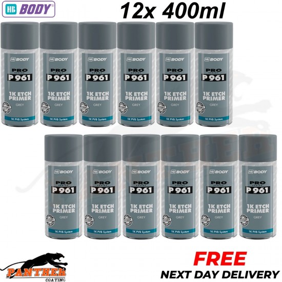 12X HB BODY P961 1K ETCH PRIMER AEROSOL 400ML - GREY