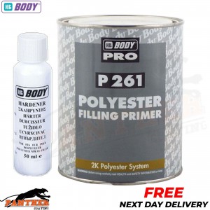 HB BODY P261 POLYESTER SPRAY FILLER PRIMER WITH HARDENER 1LTR (FAST DISPATCH
