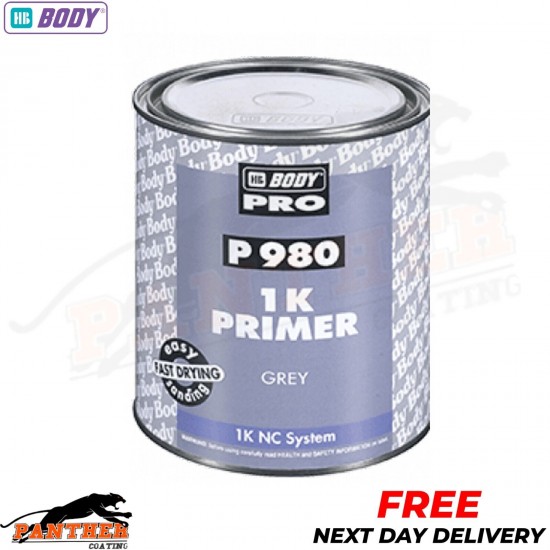 HB BODY PRO P980 1K PRIMER GREY 4LTR easy sanding FAST DRYING