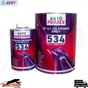HB Body 534 High Build 2K Primer Grey Superb Sanding 1LTR + FREE ACTIVATOR