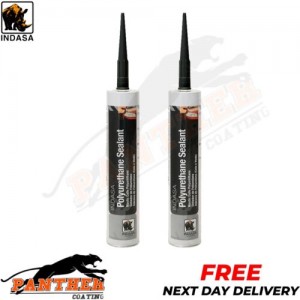 2x INDASA Polyurethane PU Sealant 310ml Black - With Free Next Day Delivery