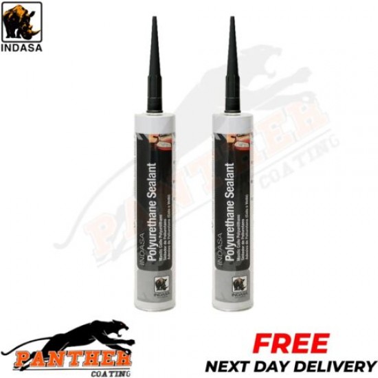 2x INDASA Polyurethane PU Sealant 310ml Black - With Free Next Day Delivery