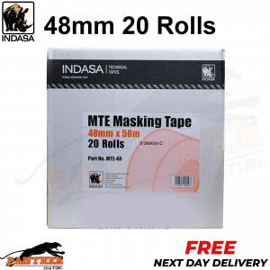 INDASA MTE MASKING TAPE ROLL 48mm x 50m 20 Rolls With Next Day Free Delivery
