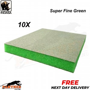 10X INDASA (595121) RHYNOSPONGE DOUBLE SIDED SPONGE AUTO SUPER FINE GREEN
