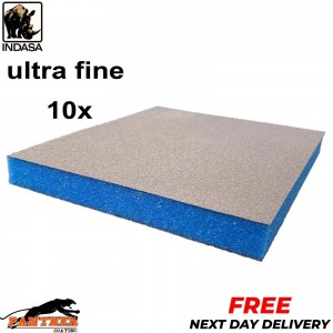 10 X INDASA (595145) RHYNOSPONGE DOUBLE SIDED SPONGE BLUE ULTRA FINE