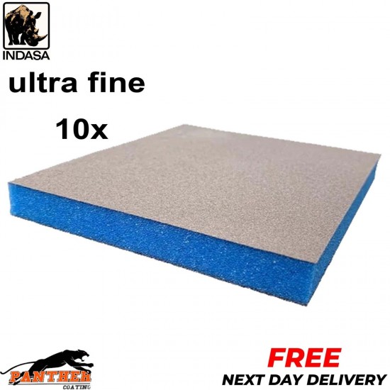10 X INDASA (595145) RHYNOSPONGE DOUBLE SIDED SPONGE BLUE ULTRA FINE