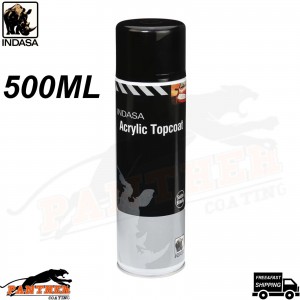 INDASA ACRYLIC TOPCOAT SPRAY PAINT SATIN BLACK 500ml