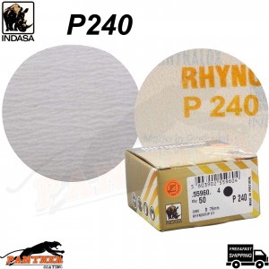 Indasa Rhynogrip Sanding Discs P240 HT Line 75mm 3" Box of 50 Grip System