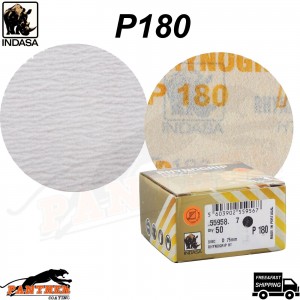 Indasa Rhynogrip HT Line 75mm 3" Sanding Discs P180 Box of 50 Grip System
