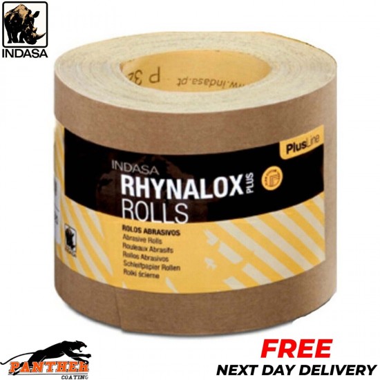 INDASA RHYNALOX PLUS LINE ROLLS 115mmx50m QTY :1 GRIT :P 80,P 120,P 180,P240