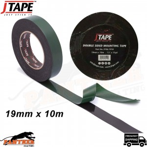 J TAPE Double Sided Foam Tape 19mm x 10mm Black Durable Strong Permanent