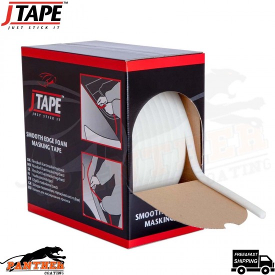 J Tape Masking Tape Soft Edge Smooth Foam 13mm x 50m J Tape Car Paint Spraying