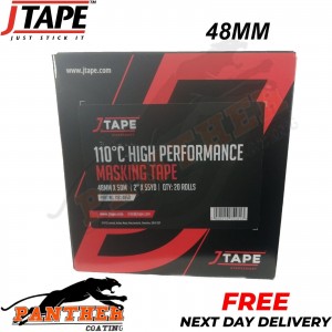 J Tape 110ºC High Performance Masking Tape Strong Adhesion Roll 48mm Box Of 20