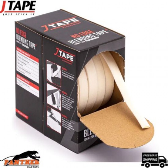 J Tape No Edge Blending Tape 20mm x 25m Roll x1 Box, bodywork