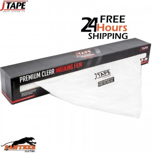 J TAPE polymask Premium Plastic Clear Car Masking Film Sheeting 4m x 150m JTAPE