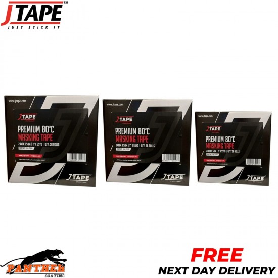 JTAPE PREMIUM MASKING TAPE ROLL 18/24/36/48mm BOX OF 48/36/24/20