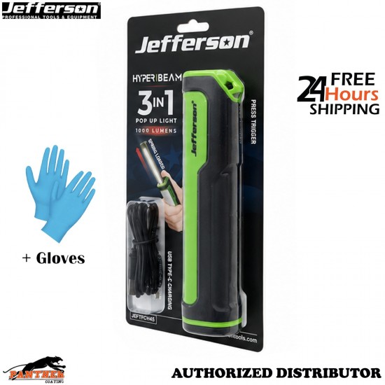 JEFTRCH4 1000LM COB LED Rechargeable Work Light Pop Up Inspection Lamp Magnetic