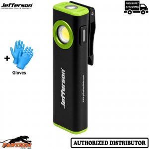 Jefferson JEFTRCH34 HyperBeam 800 Lumens Dual Mini Work Light LED Torch + Gloves