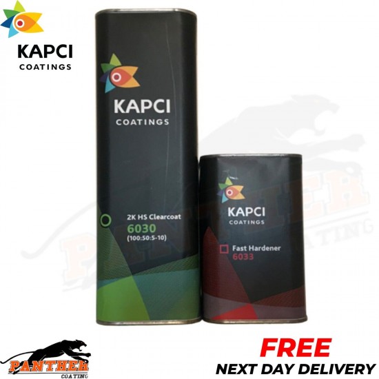 Kapci 6030 2K HS Anti-Scratch Clearcoat with 6033 FAST hardener -7.5LKIT