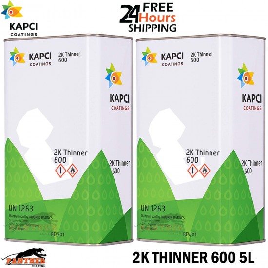 KAPCI 600F Thinner – 2K Paints – 5L Fast Drying Automotive Thinner X2